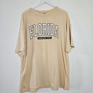 Florida Sunshine State Peach Oversozed T-Shirt